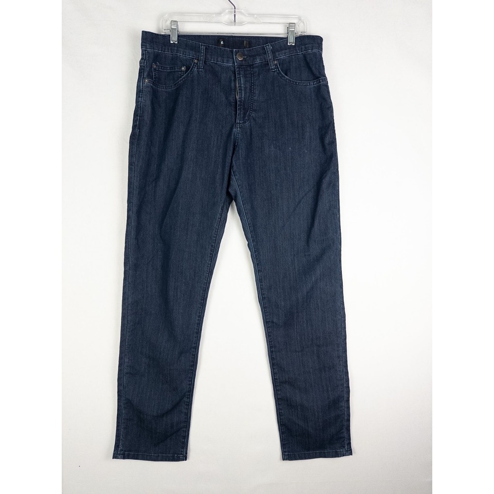 Travis Matthew Jeans Mens 34x33 Blue Dark Wash Tapered High Rise Denim Stretch